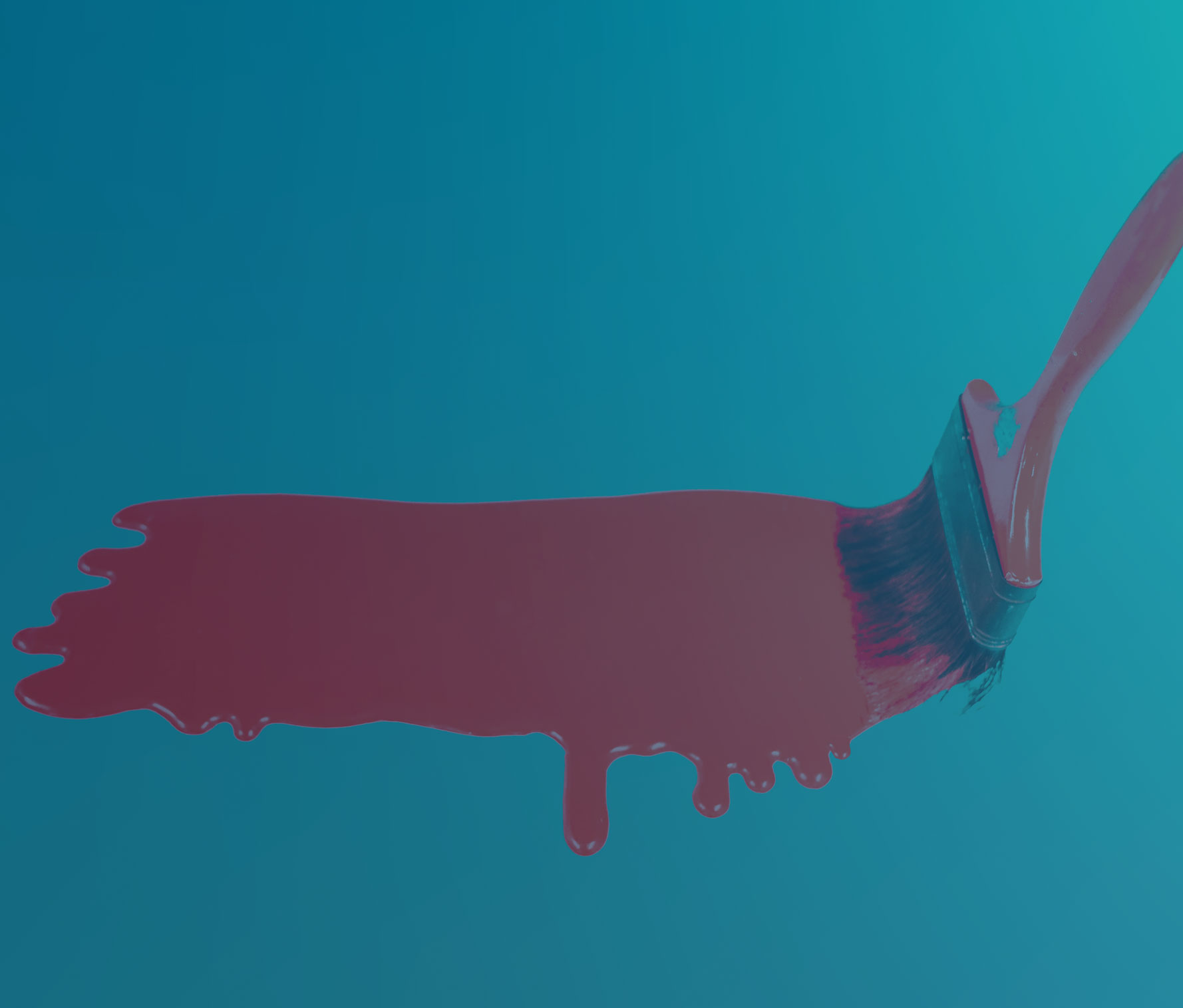 Paintbrush painting across surface