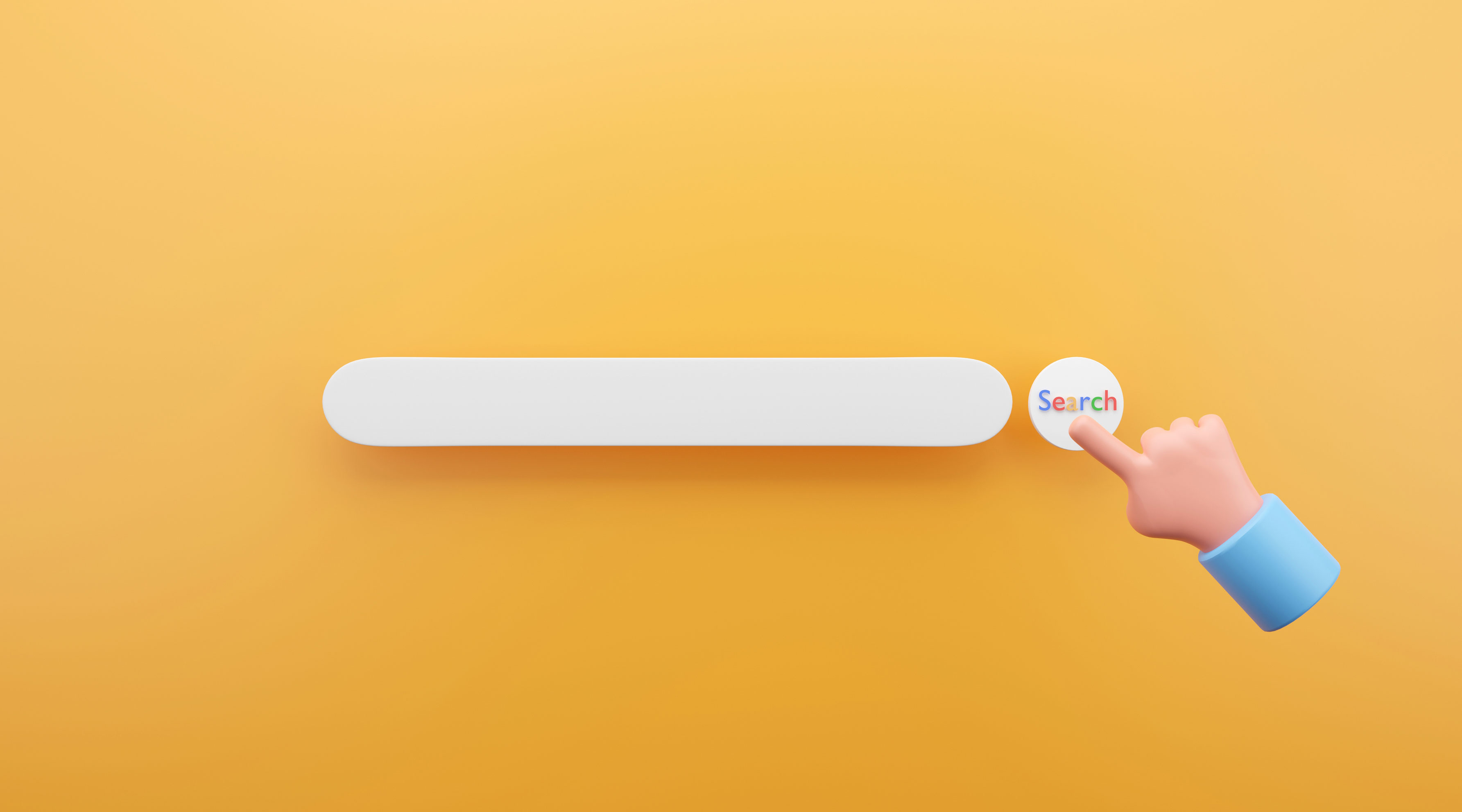 Image of finger pointing to search bar button